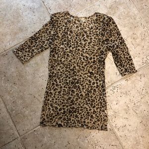 ***SOLD***NWOT BKE sheer lace leopard top